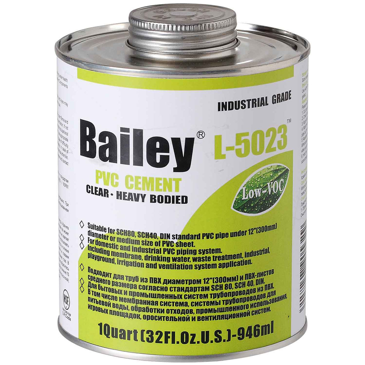 PVC-lim, transparent (Bailey L-5023, grova rördimensioner)