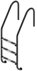 Poolstege Flexinox Standard Nero (3 Steg) svart, AISI-316L