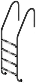 Poolstege Flexinox Standard Nero (4 Steg) svart, AISI-316L