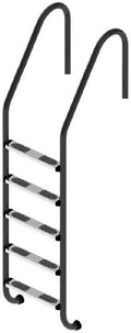 Poolstege Flexinox Standard Nero (5 Steg) svart, AISI-316L