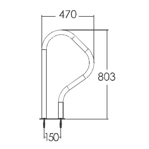 Handledare för pool Emaux ARB-F, AISI-316
