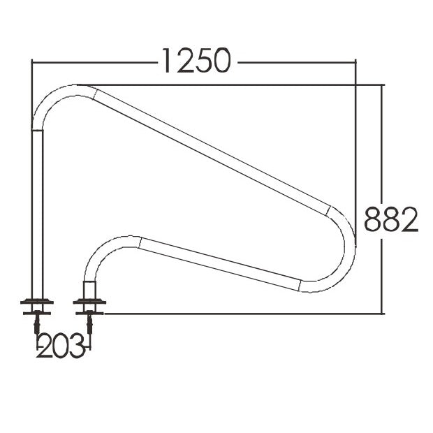 Handledare för pool Emaux ARG-F, AISI-316