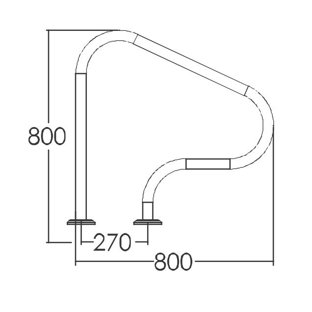 Handledare för pool Emaux ARP-F, AISI-316