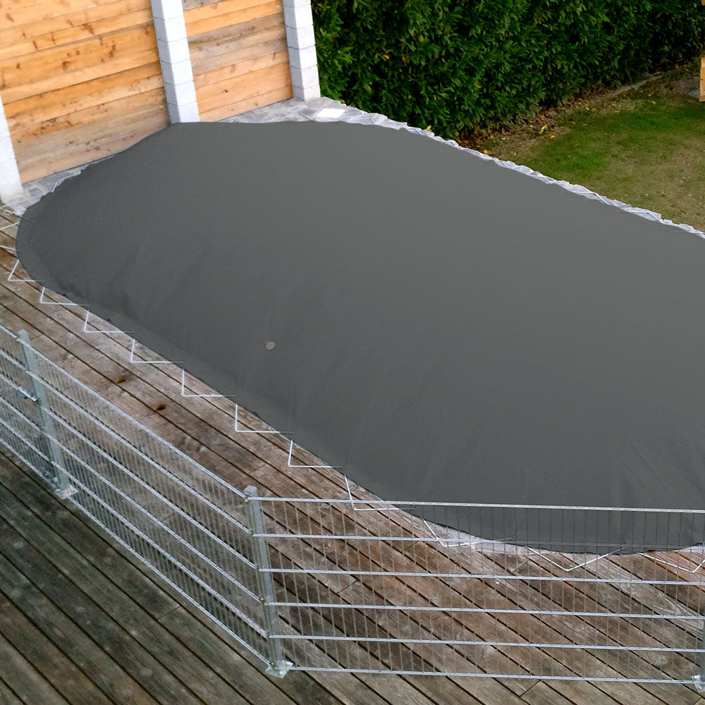 MTH Air Protect poolskydd oval/åttaformad, antracit