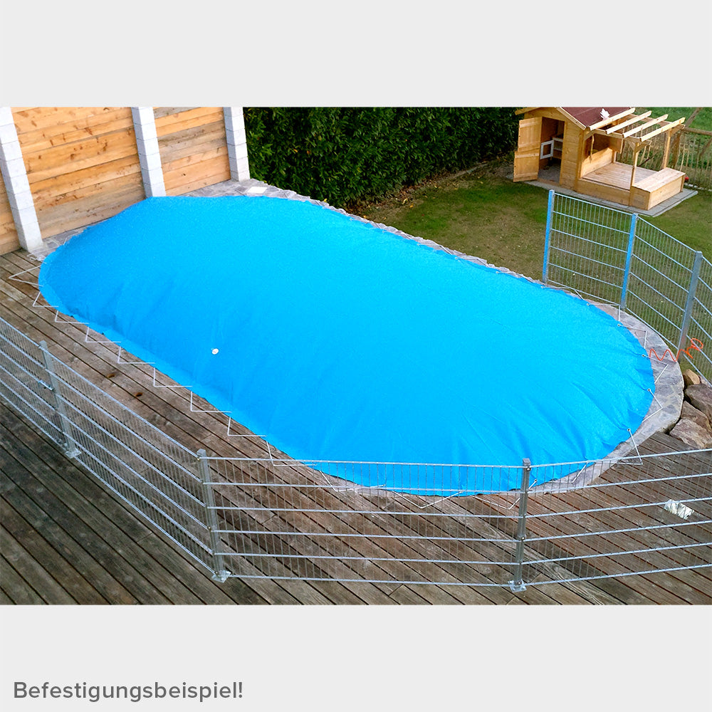MTH Air Protect poolskydd oval/åttaformad, blå